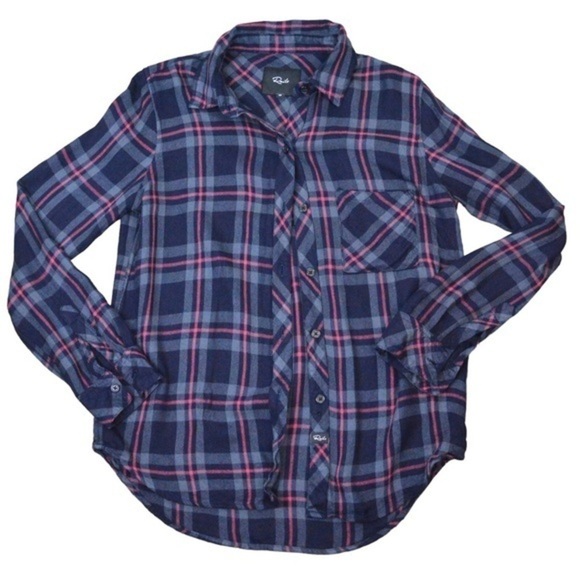 RAILS Hunter Soft Plaid Button Down Shirt, Size X-Small - Picture 1 of 12